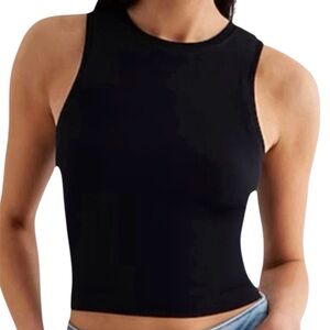 Express Body Contour High Neck Cropped Tank